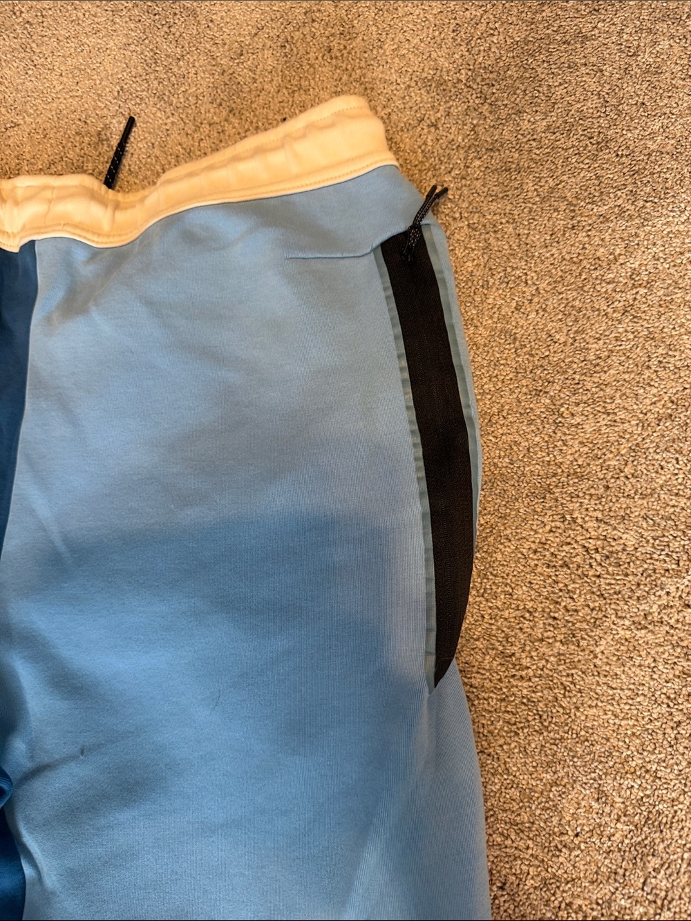 Nike Blue and Cream Colorblock Joggers Bowerman Drive Beaverton Oregon Men’s XL - Picture 7 of 7